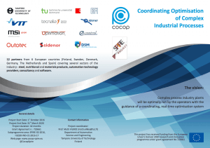 Coordinating Optimisation of Complex Industrial Processes